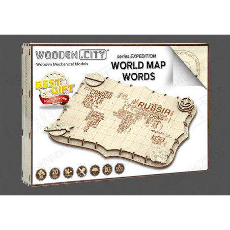 WORLD MAP EXPEDITION SERIES WORDS