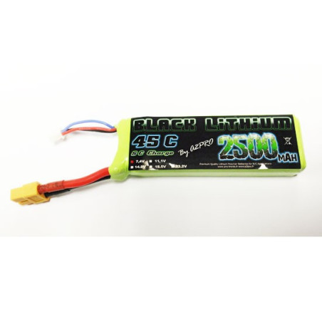 Accu LiPo Black Lithium 2500mAh 45C 2S