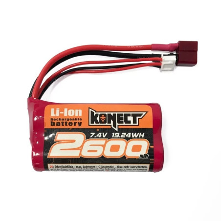 BATTERIE KONECT LI-ION 7.4V 2600 MAH 15C