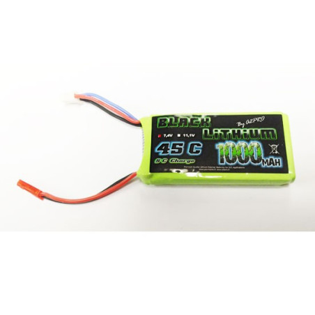 Accu LiPo Black Lithium 1000mAh 45C 2S Bec