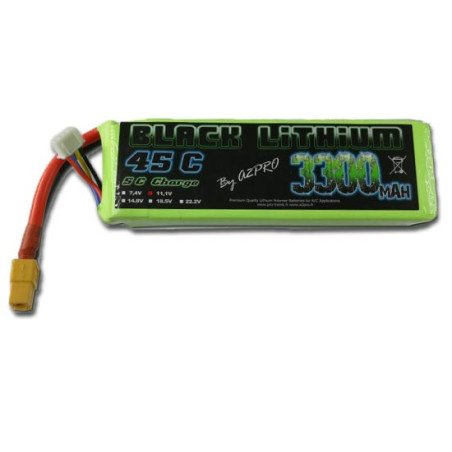 Accu LiPo Black Lithium 3300mAh 45C 3S