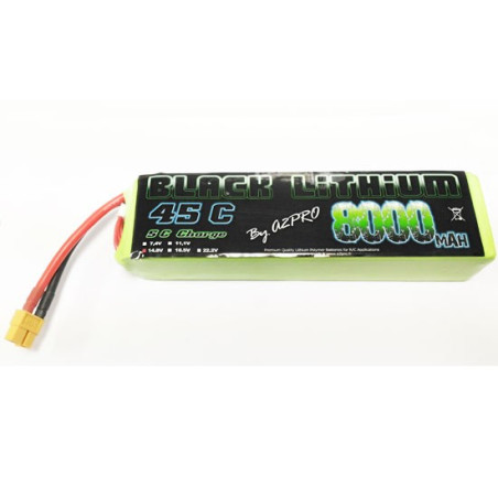 Accu LiPo Black Lithium 8000mAh 45C 4S