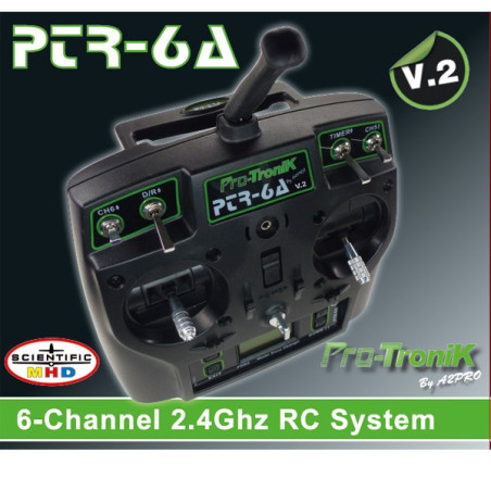 Radio PTR-6A V2 6 voies + accu LIPO de PRO TRONIK